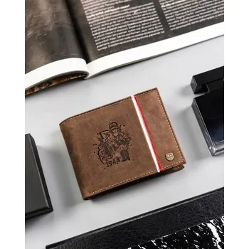 Peněženka Pánská kožená peněženka s vlasteneckým vzorem - Peterson