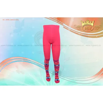 Hoza Dětské punčochové kalhoty - sněhové vločky - H5000 Barva: růžová, Velikost: 128-134 cm / 7-8 roků