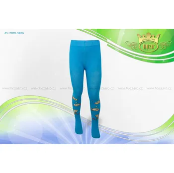 Hoza Dětské punčochové kalhoty - rybičky - H5000-n5 Barva: světlá modrá, Velikost: 68-74 cm / 3-6 měsíců
