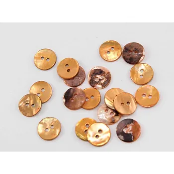 Knoflík Perleťový knoflík barvený - odstíny světlé skořicové - průměr 1,2 cm