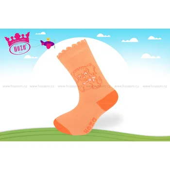Hoza Kojenecké ponožky - pejsek - H201 Barva: oranžová, Velikost: 0-6 měsíců