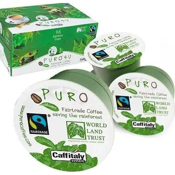 Káva Kávové kapsle Puro Fairtrade 4U kompatibilní s Tchibo, Caffitaly 96 kusů
