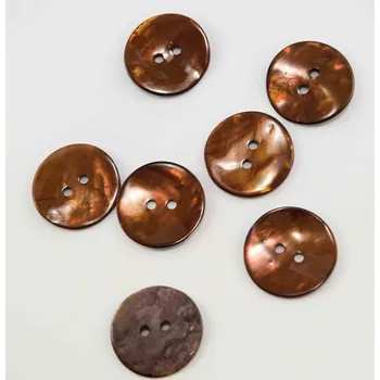 Knoflík Perleťový knoflík barvený - odstíny hnědé - průměr 2,3 cm