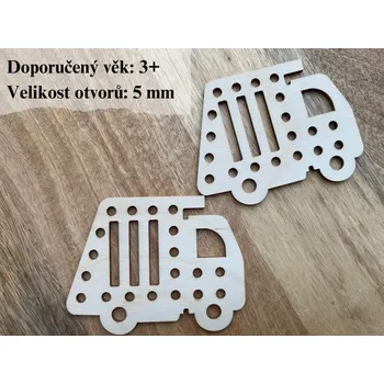 Dřevěný popelář na vyšití 10 x 7,5 cm