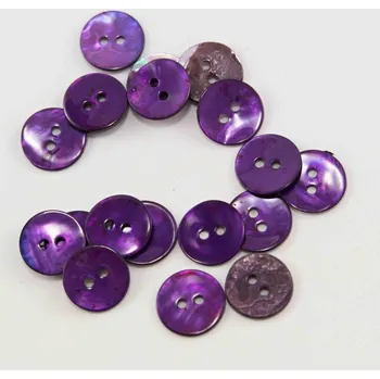Knoflík Perleťový knoflík barvený - odstíny tmavší fialové - průměr 1,2 cm