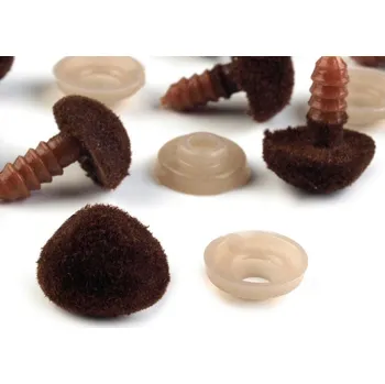 Čumák 11x14 mm hnědý plyšový (Bezpečnostní nos)