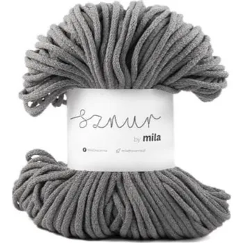 Příze Bavlněná šňůra MILA 3mm - šedá tmavá (Délka šňůry: 100m)