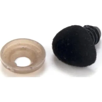 Čumák 11x14 mm plyšový černý (Bezpečnostní nos)