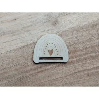 Základ pro macramé záložku DUHA - 5,5 x 4,5 cm (Vhodná pro 6 šňůr)