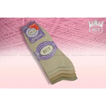 Dámské ponožky Hoza Dámské ponožky hladké, 100% bavlna - hnědý mix - H001-A Barva: Balíček hnědý 5párů, Velikost: 35-38
