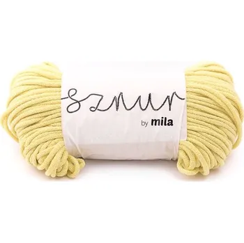 Příze Bavlněná šňůra MILA 3mm - žlutá jasná (Délka šňůry: 100m)