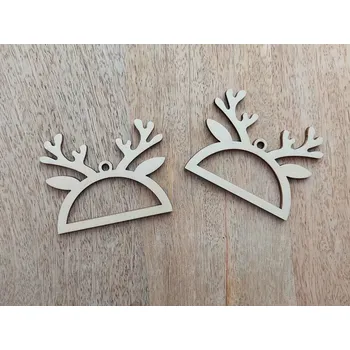 Vánoční dekorace Dřevěná baňka, šířka 7 cm - sob