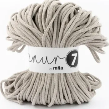 Příze Bavlněná šňůra MILA 3mm - béžová světlá (Délka šňůry: 100m)