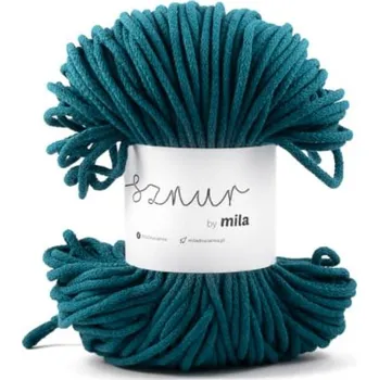 Příze Bavlněná šňůra MILA 3mm - mořská zeleň (Délka šňůry: 100m)