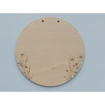 Dřevěné kolečko pod macramé Andělku - 15cm - makové pole