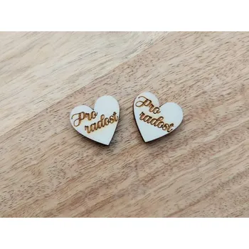 Dřevěné srdíčko PRO RADOST (Srdíčko vyrobený z překližky)