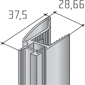Nábytkové kování Salu Profil S11N elox - 3,2 m