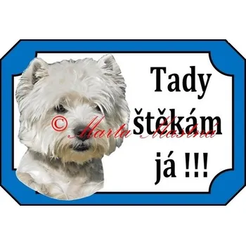 Cedulka vestík, vesthajlend, west highland teriér - Bez samolepicí vrstvy