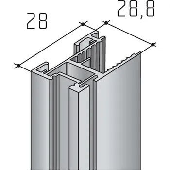 Nábytkové kování Salu Profil S10N - bílá RAL 9003