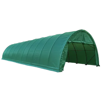 Zahradní stan Plachtová hala oblouková SeriousPlus 6,1 x 18,3 x 3,66 m PVC 900g/m² F90 Zelená