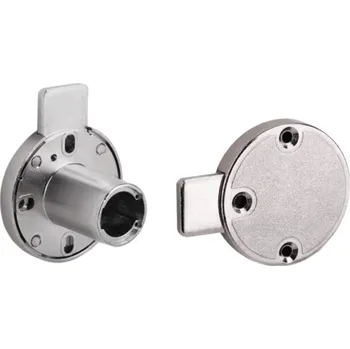 Nábytkové kování Burg Zámek jednocestný kulatý BURG - nikl