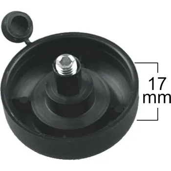 Nábytkové kování Nožka regulační plastová H - 17 mm černá