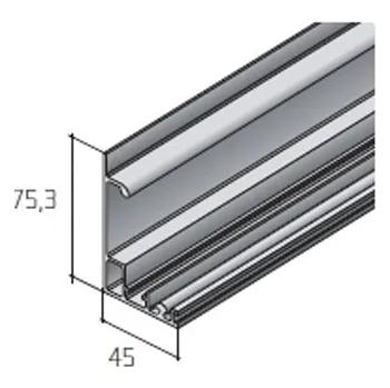 Nábytkové kování S40SD horní profil - 2m