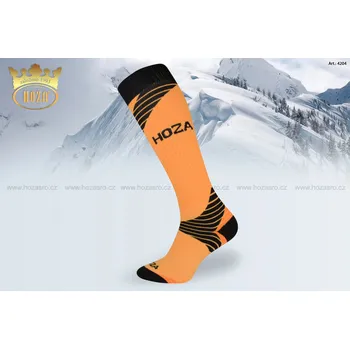 Dámské ponožky HOZA Thermo vysoce hřejivé podkolenky - zimní - H4204 Barva: oranžová, Velikost: 26-27