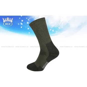 Pánské ponožky Hoza Thermo vysoce hřejivé zelené ponožky-od 139kč - H3408-A Barva: vojenská zelená, Velikost: 26-27
