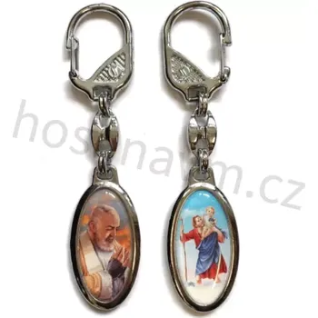 Náramek Klíčenka sv. Kryštof/ Otec Pio