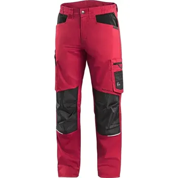 montérky CANIS CXS SOLIS FLEX pánské kalhoty červená/černá - 56
