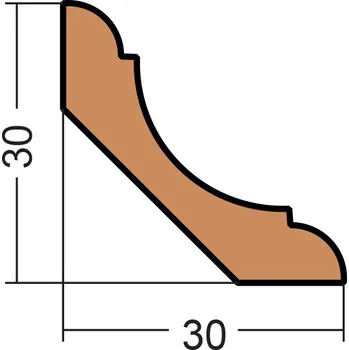Lišta karosérie Lišta vnitřní ozdobná RVO3030-2,5bm
