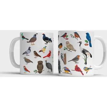 Hrnek s ptáčky - Modrá