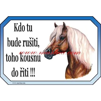 Cedulka hafling, kůň, koně, malba 2 - Bez samolepicí vrstvy