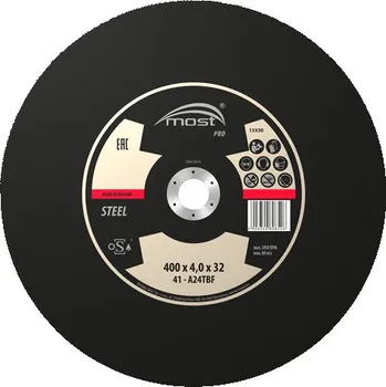 Řezný kotouč Řezný kotouč 400 x 4,0 mm MOST PRO METAL typ 41