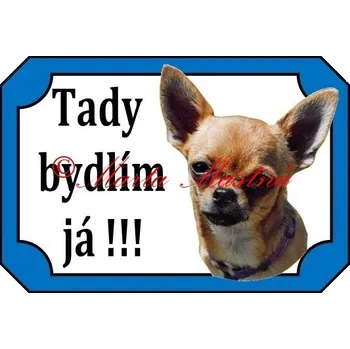Cedulka čivava, chihuahua krátkosrstá zlatá - Se samolepicí vrstvou