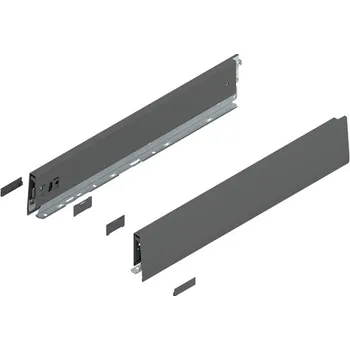 Blum MERIVOBOX bočnice, výška M (91 mm), NL=300 mm, Orion šedá mat, levá/pravá, vč. Krytek