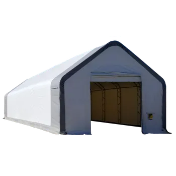 Zahradní stavba Plachtová hala hranatá HeavyDuty 6,1m x 17,08m x 3,05m/4,88m PVC 900g/m² F90