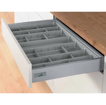Nábytkové kování Hettich Příborníková vložka OrgaTray 590 Š300mm/ NL470mm stříbrná