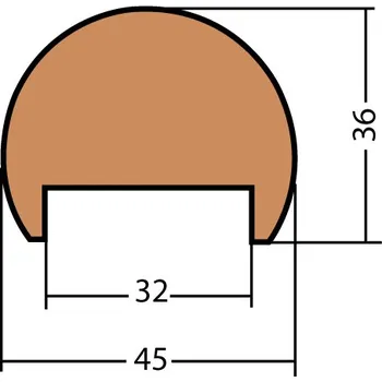 Madlo kulaté s drážkou MT 4536D 3bm