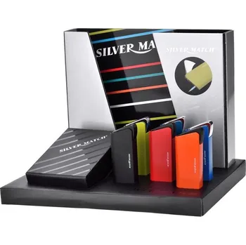 Zapalovač Tryskový zapalovač Silver Match Petit, 6mix