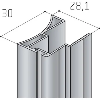 Nábytkové kování Salu Profil S14 - stříbrný elox