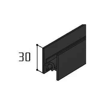 Profil S65 horní a středový černý (9005) - 2m