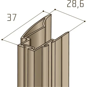 Nábytkové kování Salu Profil S04N - světlý bronz