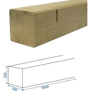 Dřevo Stora Enso Hranol KVH smrk 100x100x5000 - Nsi