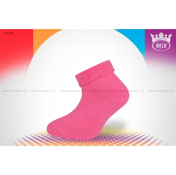 Hoza Kojenecké ponožky FROTÉ - jednobarevné - H243 Barva: růžová, Velikost: 0-6 měsíců
