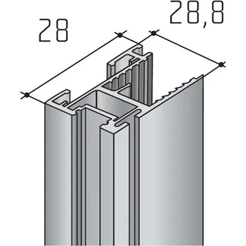 Nábytkové kování Salu Profil S10N - světlý bronz
