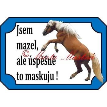 Cedulka hafling na zadních, kůň, koně - Bez samolepicí vrstvy