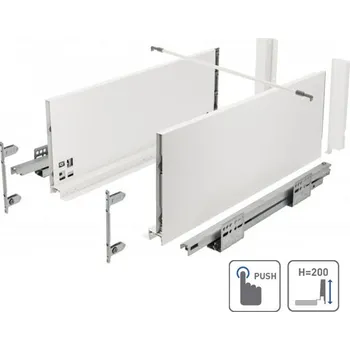 GTV Zásuvka AXIS PRO push to open pro otevření zásuvky 450mm bílá - velmi vysoká H 199