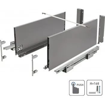 GTV Zásuvka AXIS PRO push to open pro otevření zásuvky 350mm antracit - vysoká H167